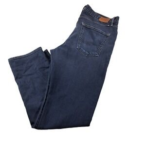 Lucky Brand 410 Athletic Fit Jeans Mens 34x34 Dark Wash Candiani Denim Tapered